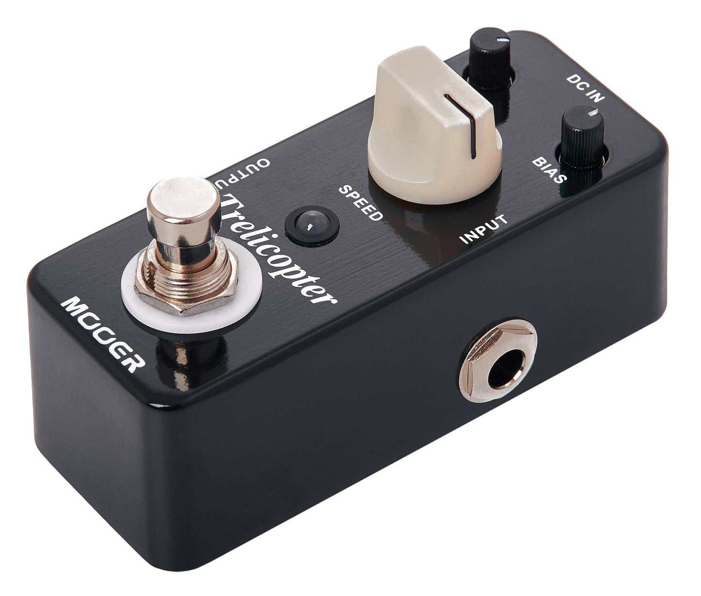 Pédale TRELICOPTER, trémolo optique classique, boîtier métal, true bypass, noir