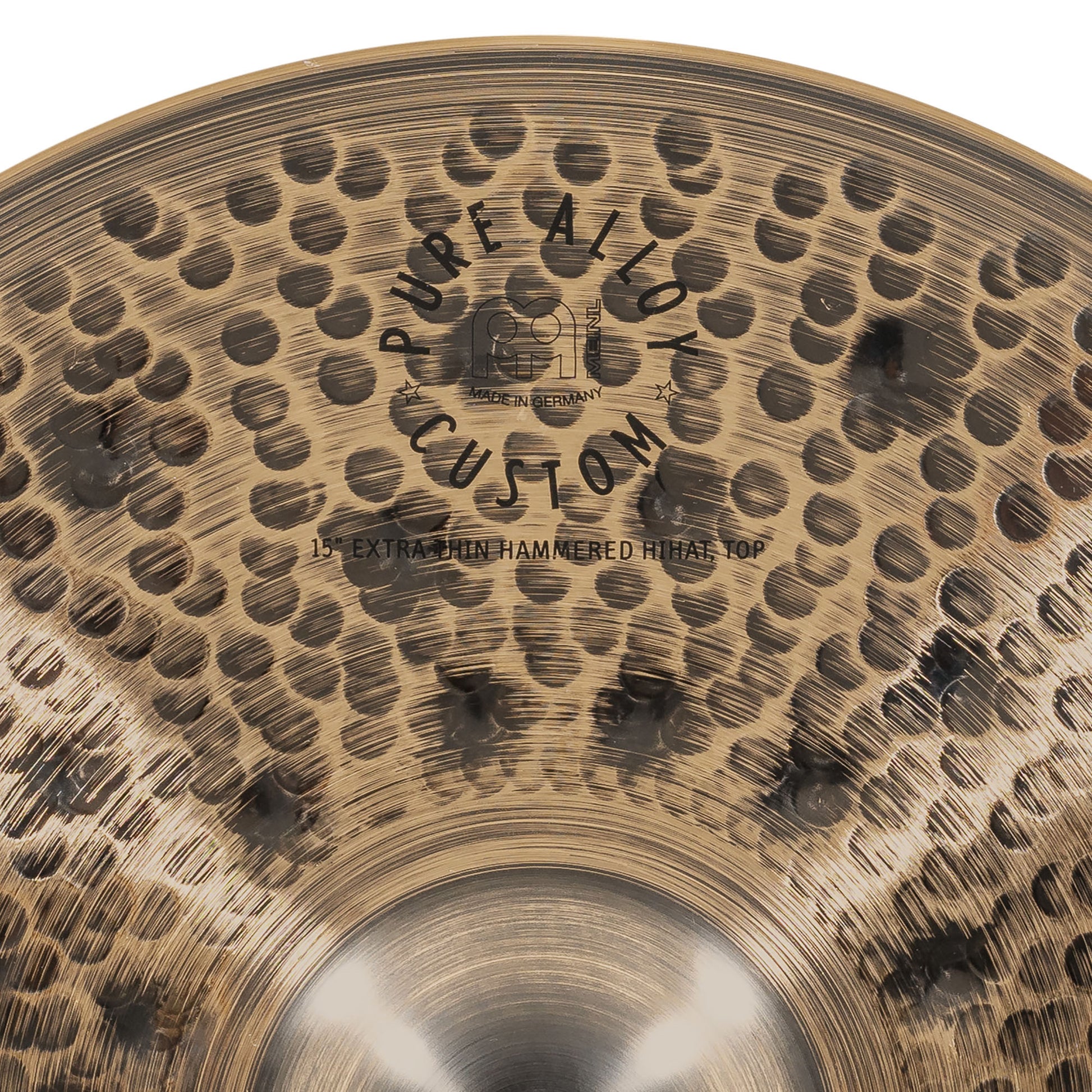 Hithat 15" Extra thin hammered Meinl Pure Alloy Custom fini smoked-bronze, brilliant