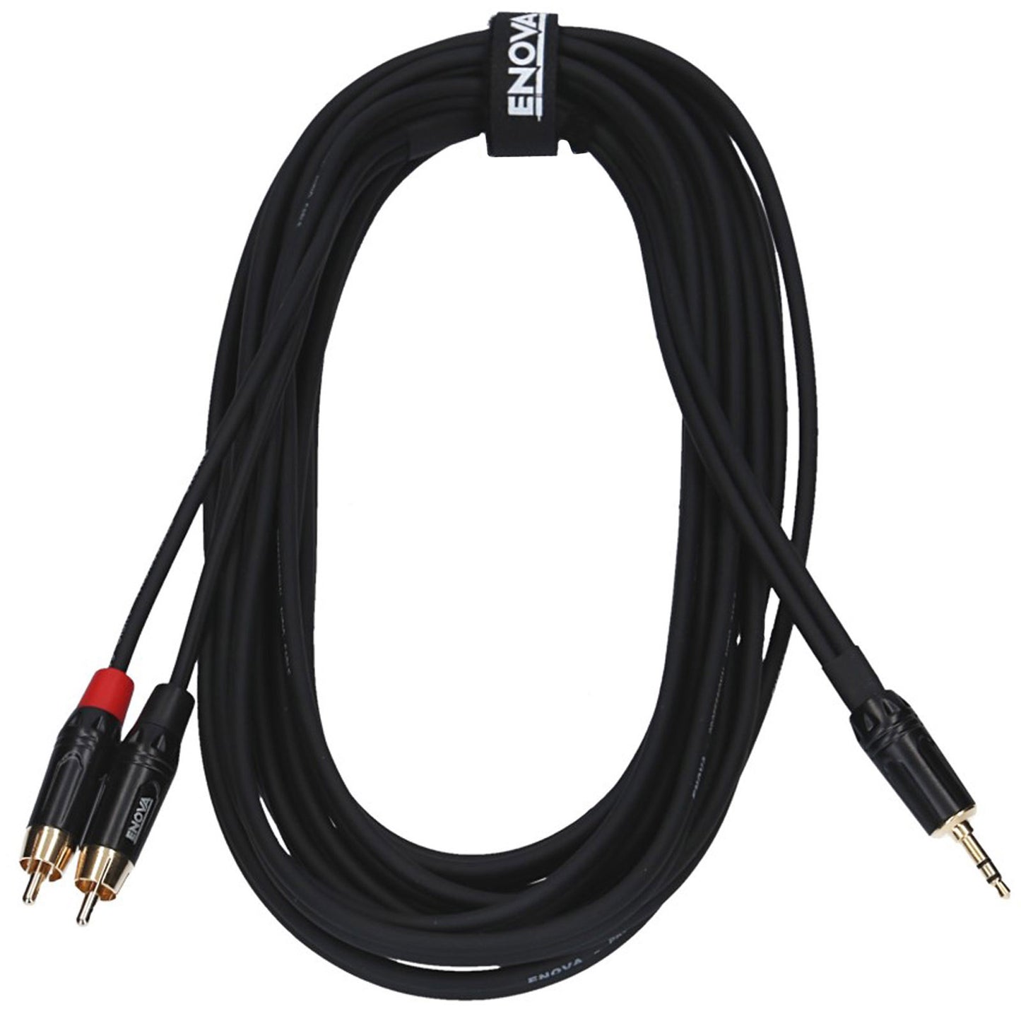 Câble patch Mini Jack stéréo/2x RCA mono, 6 mètres, noir