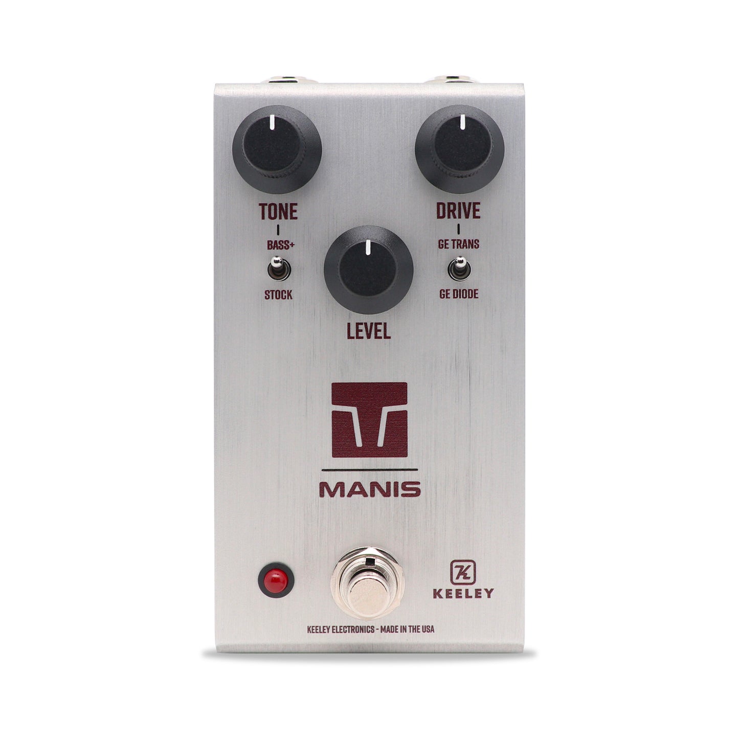 Pédale MANIS, overdrive et boost inspirée de la légendaire Klon, 100% analogique, gris