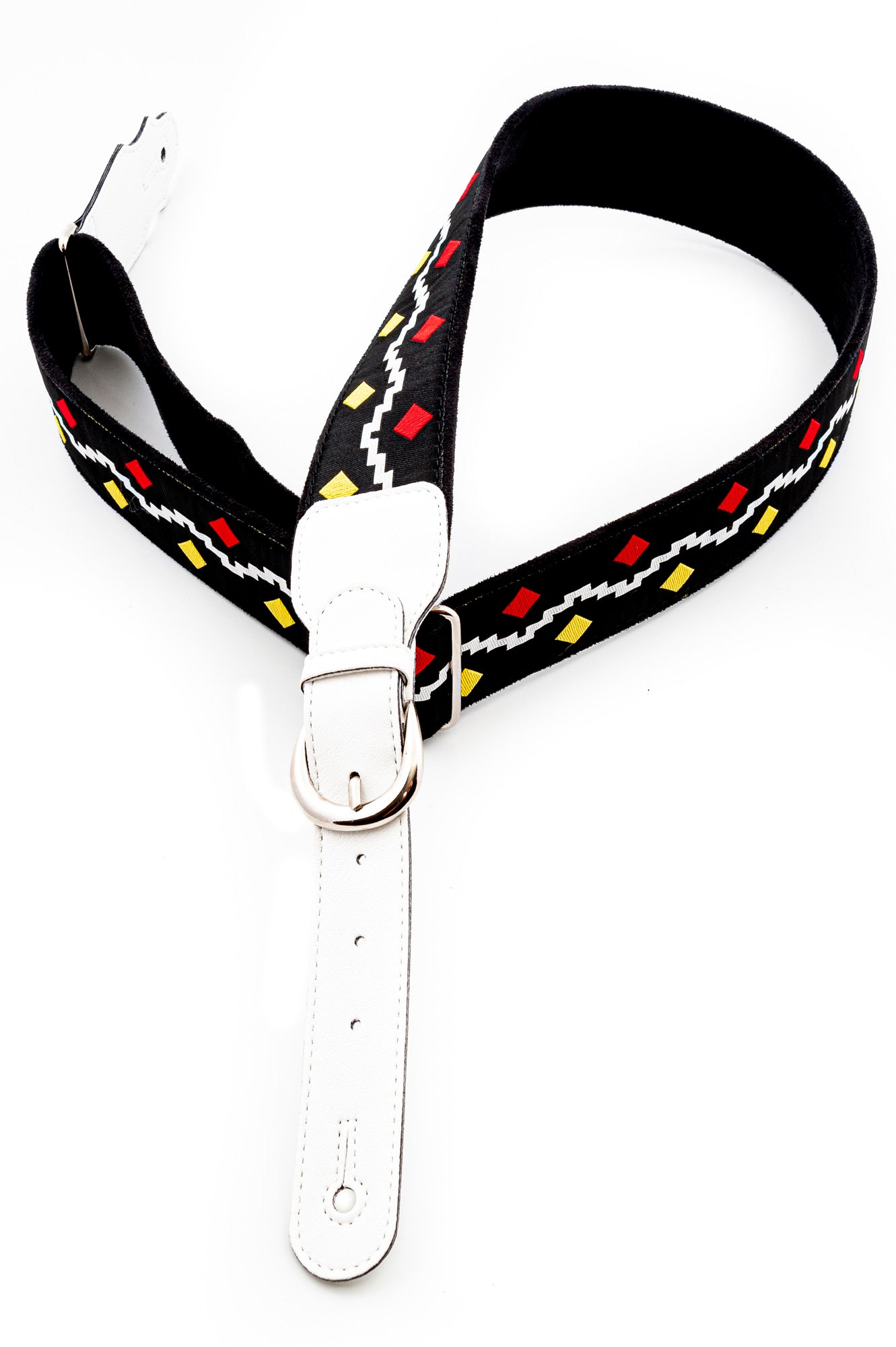 Courroie modèle LEGEND GET BACK, tissu, extrémités 100% synthétique, largeur 6 cm, longueur 85 à 150 cm, noir et blanc