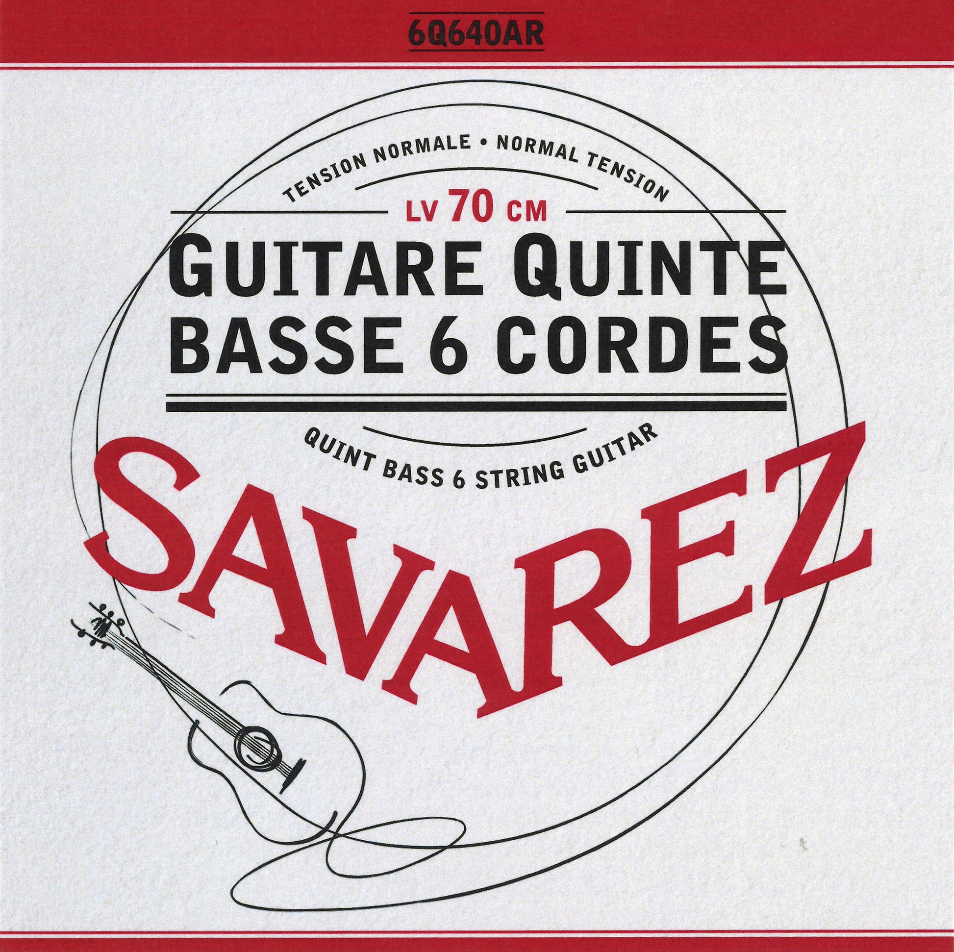 Jeu classique pour guitare quinte basse 6 cordes, corde vibrante 70 cm