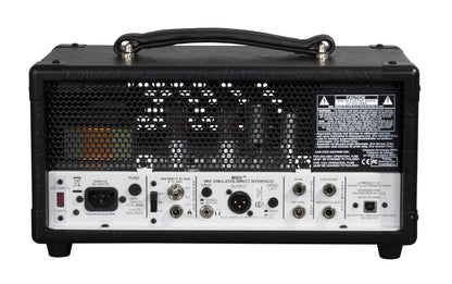 Tête amplifiée à lampes compact 20W, 2 canaux, EQ 3 bandes, sortie DI, finition noir