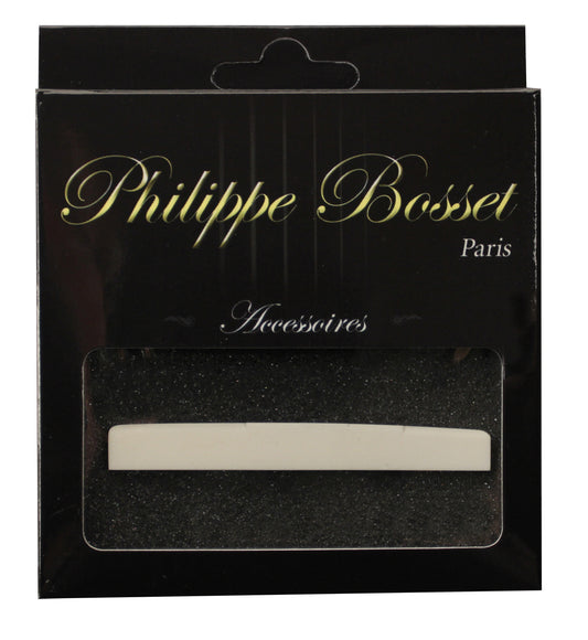 Sillet de chevalet pour guitare classique, compensé, os (80 x 3 x 9 mm)