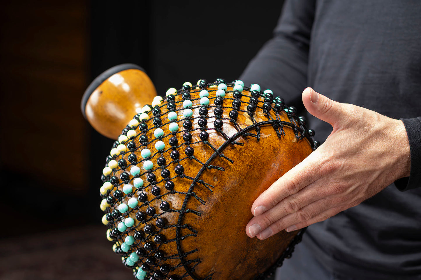 Shekere forme de courge/gourde traditionnel taille Medium