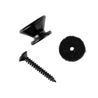 OSTP2-BK, paire d'attaches-courroie Ortega, avec feutrines et vis, noir