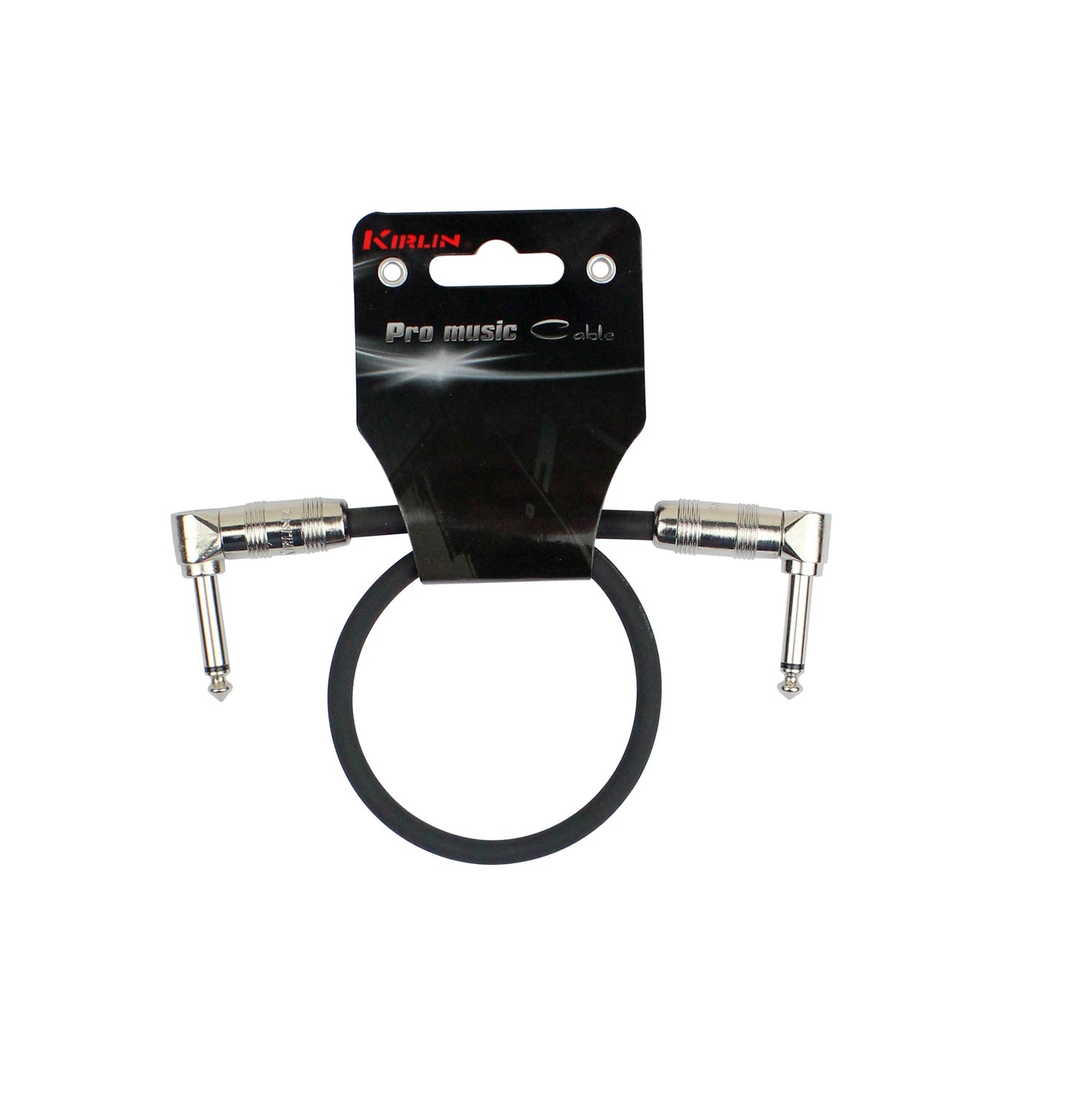 Câble patch ENTRY Jack mono coudé/Jack mono coudé, 0.30 mètres, noir