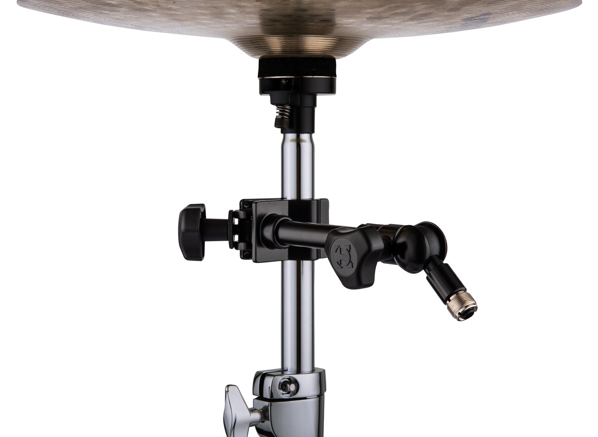 Support pour micro, attache sur pieds ronds ou carrés jusqu'à 3.5 cm d'épaisseur, noir