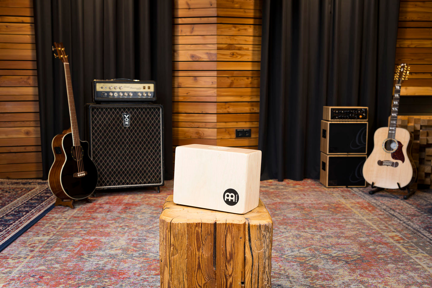 Boxito Meinl série Bongo/Cajon en zebrano exotique et bouleau baltique, instrument réversible 1 côté bongo et 1 côté cajon