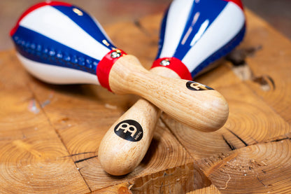 MARACAS MEINL PEAU ANIMALE MODELE STANDARD DRAPEAU CUBAIN