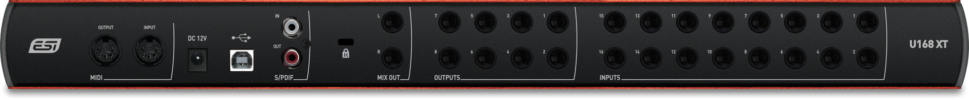 U168 XT, interface audio USB 16 entrées / 8 sorties
