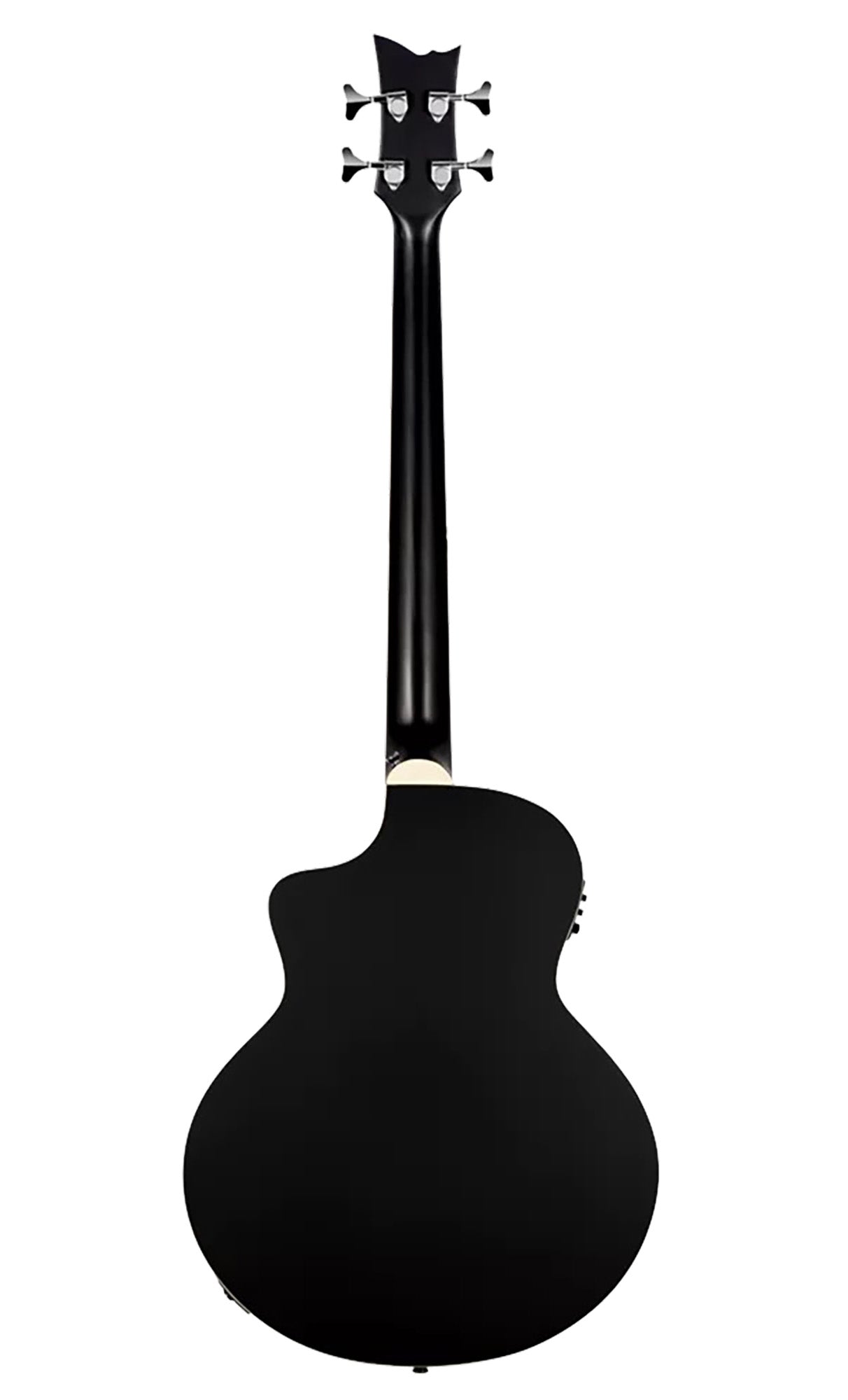 D7CE-SBK-4, basse 4 cordes, pan coupé, EQ Ortega MagusPro, table épicéa, f/e acajou, manche acajou, noir satiné