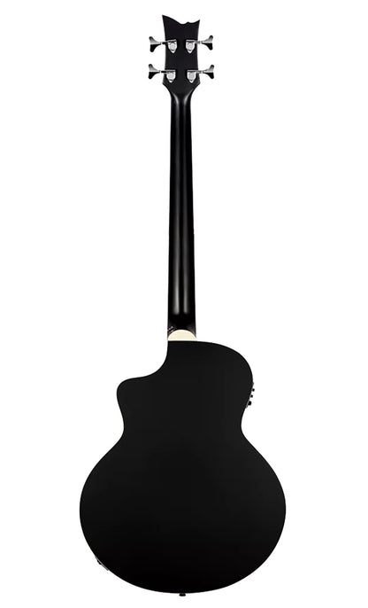 D7CE-SBK-4, basse 4 cordes, pan coupé, EQ Ortega MagusPro, table épicéa, f/e acajou, manche acajou, noir satiné