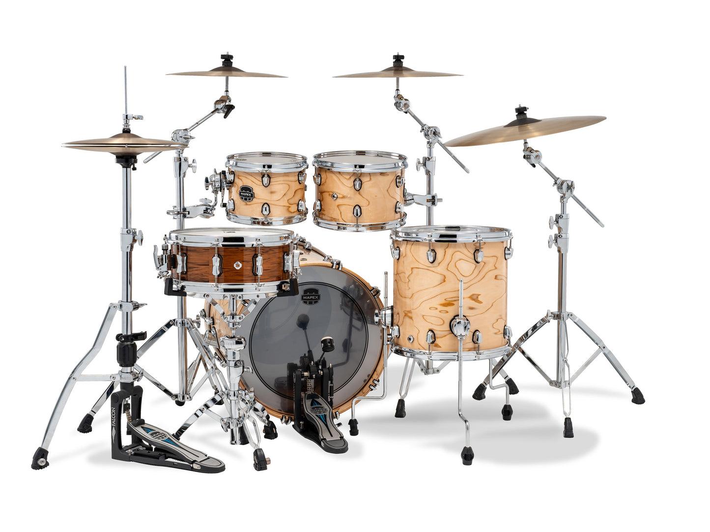 MAPEX SATURN 4 FUTS NATURAL MAPLE BURL