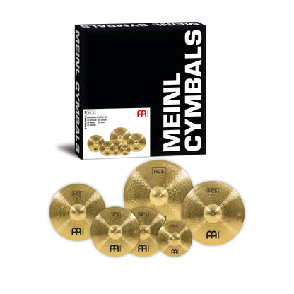 Pack de cymbales étendu Meinl HCS 10"14"16"18"20" alliage laiton MS63 fini traditional