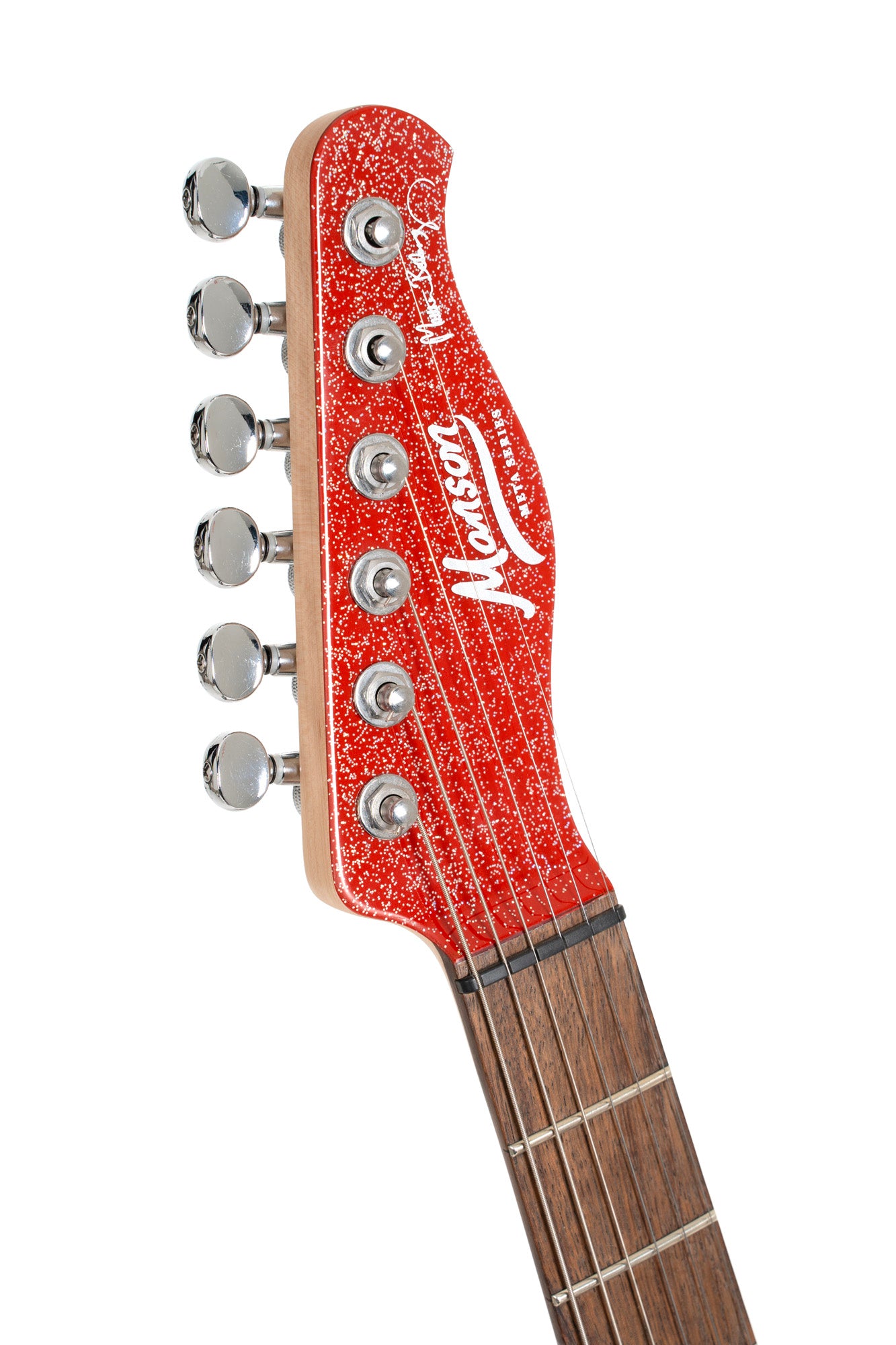 MBM-2H, signature Matt Bellamy, corps tilleul, manche érable, micros,"Kill" bouton, rouge pailleté