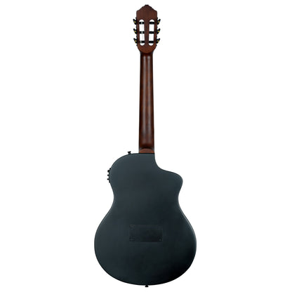 RTPSTD-NAT, modèle TourPlayer gaucher, EQ Magus X, corps okoumé, table épicéa massif, sillet 48 mm, housse, noir satiné