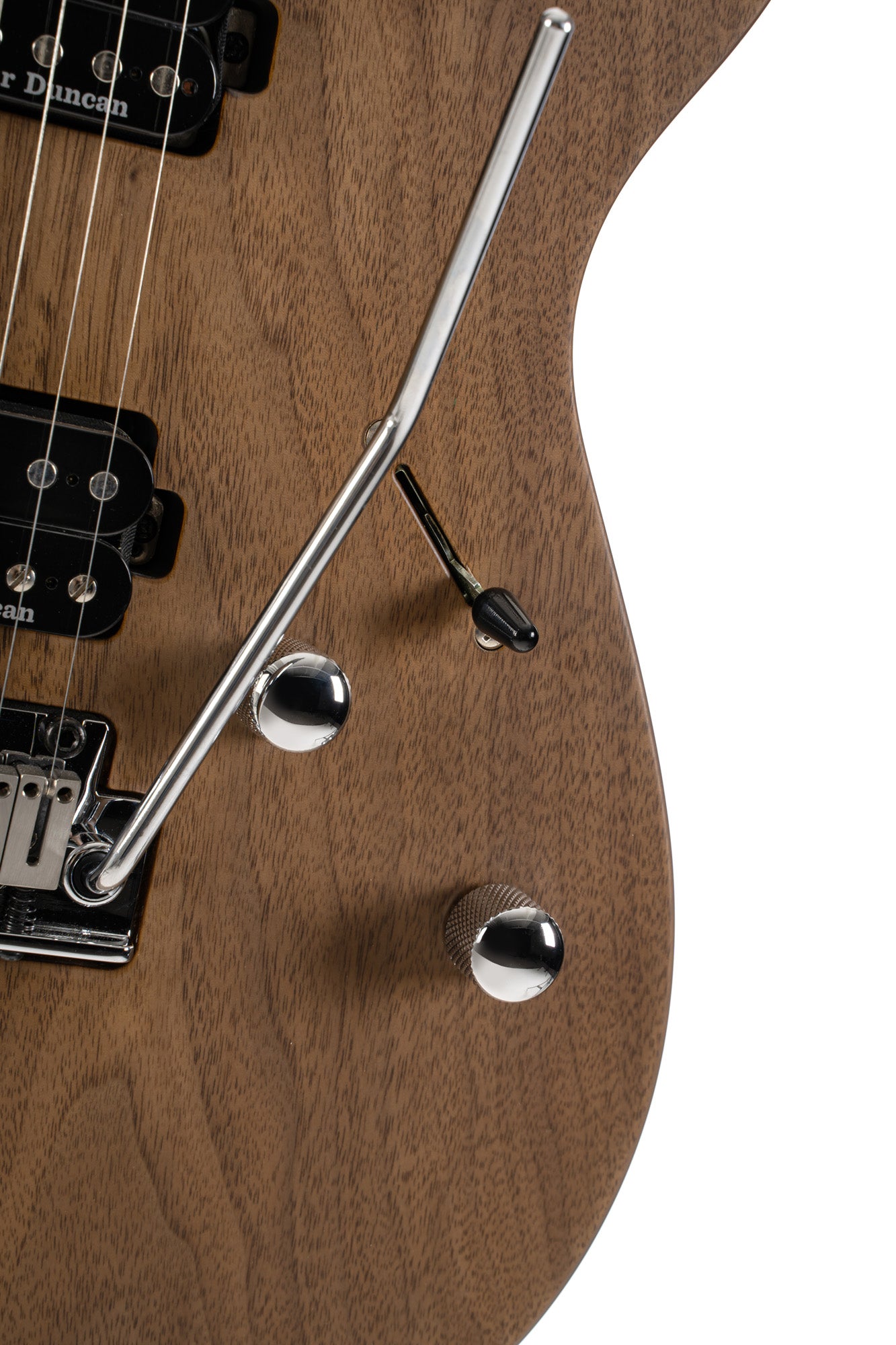 G300 RAW, corps acajou chambré, table noyer, manche acajou, touche palissandre, 2 micros Seymour Duncan, naturel satiné