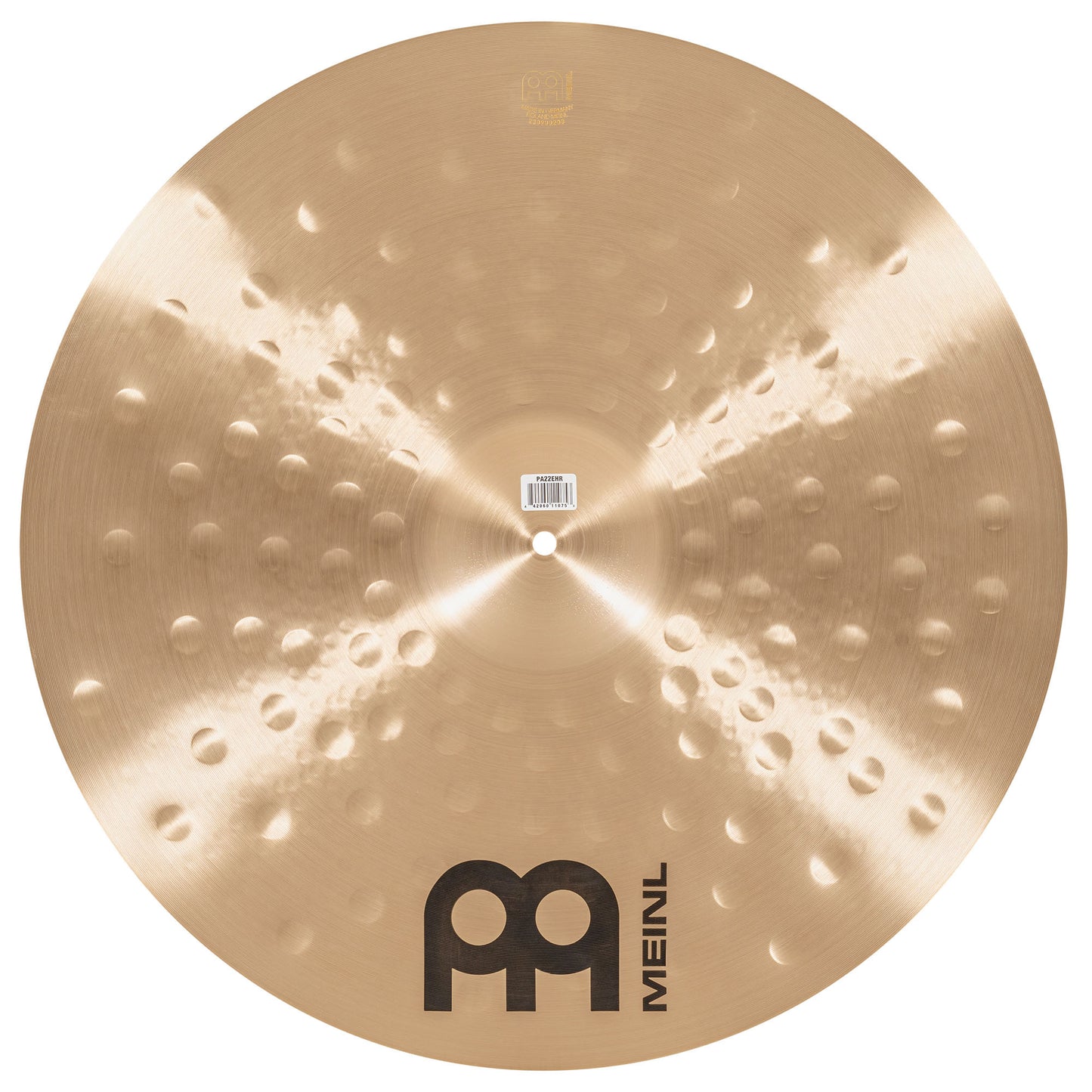 Ride 22" Extra Hammered Meinl Pure Alloy fini traditional martelé