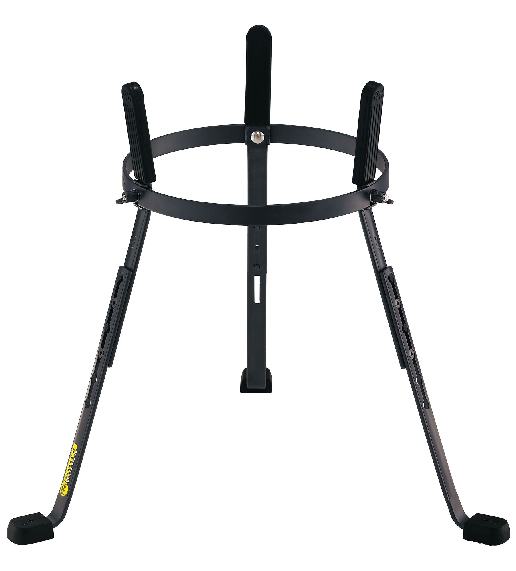 Support panier Steely II pour conga Marathon Classic/Designer et Luis Conte 11 3/4", pieds en L, réglage hauteur, noir poudré