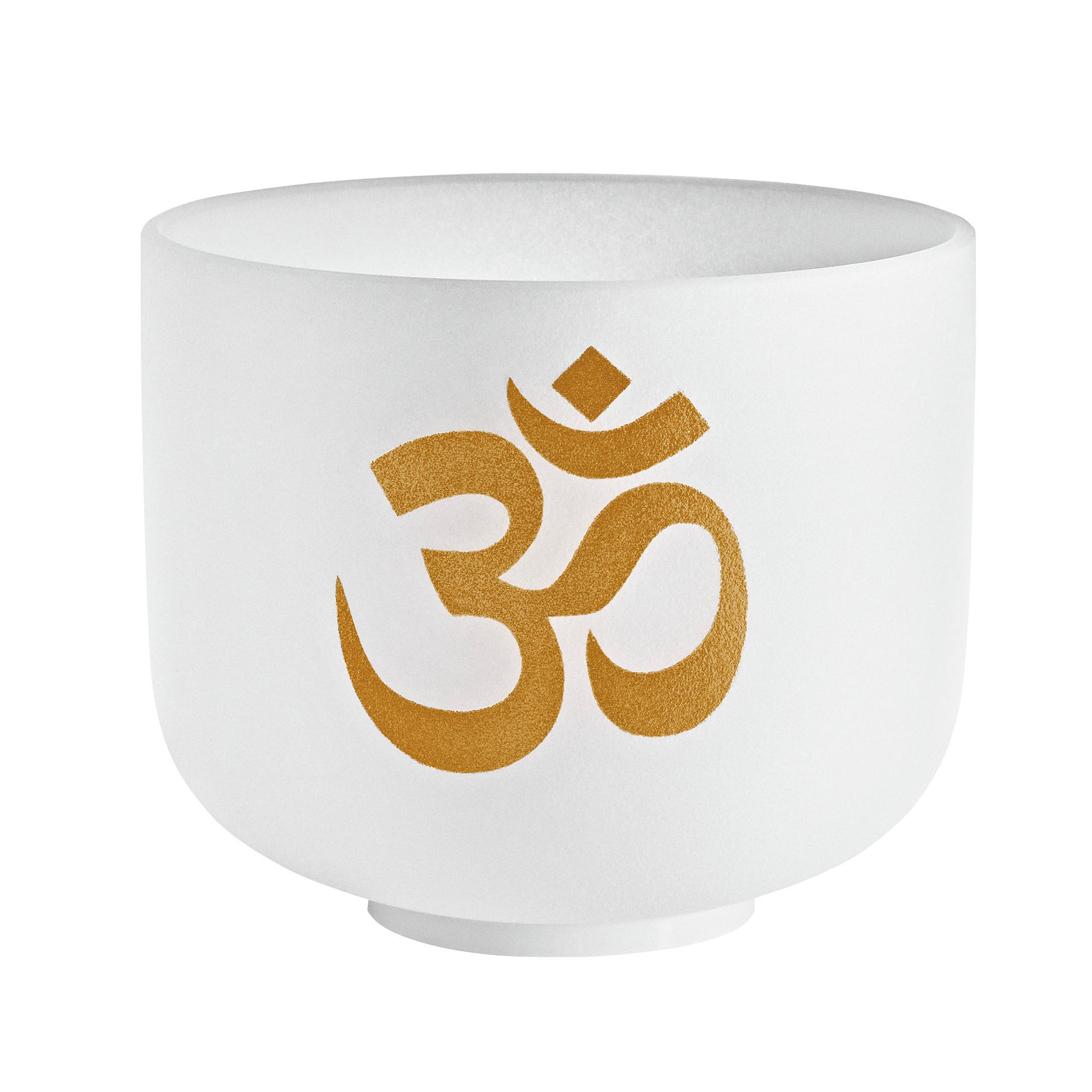 SINGING BOWL SONIC ENERGY 'CRYSTAL' 8", Série OM, C#5 544.29 hz, quartz, couleur blanc, finition effet gelé