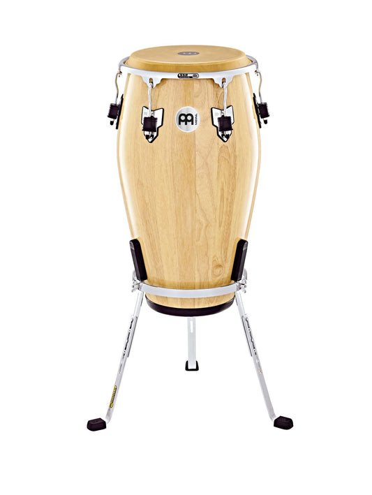 Tumba 12 1/2", hévéa, 76 cm, peau buffle, cercle SSR 2.6mm, accast. chromé, support panier Steely 2 chromé, Natural brilliant