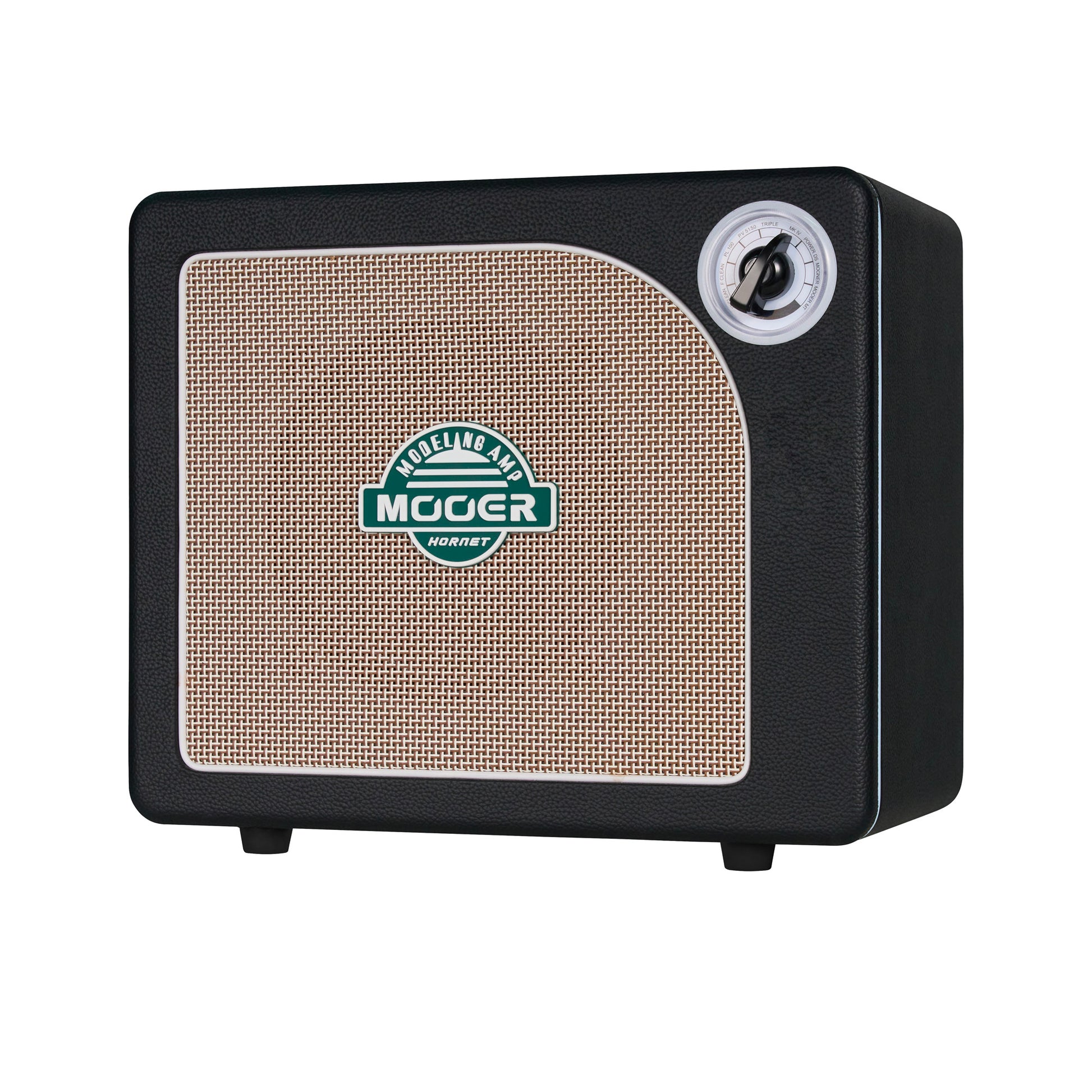 Ampli HORNET BLACK LI, 15W, HP 6.5", 9 modélisations d'amplis haute-qualité, effets Modulation/Délai/Réverb, batterie, noir