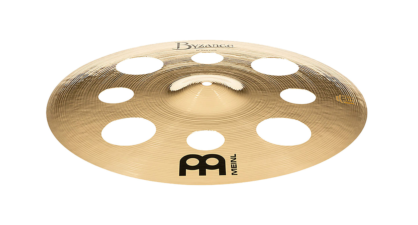 CRASH MEINL BYZANCE 16" BRILLANT TRASH, ALLIAGE BRONZE B20, MARTELÉE A LA MAIN, FINITION BRILLANTE