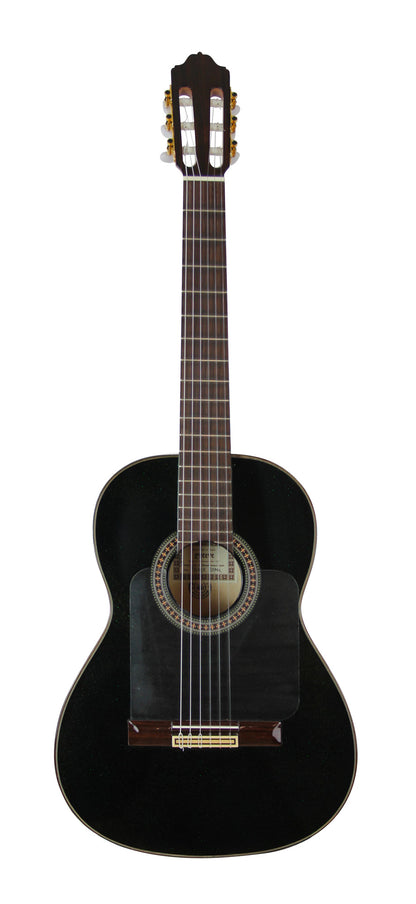 5F BLACKSTAR, Flamenca, table épicéa massif, fond & éclisses sycomore, manche acajou, touche palissandre, noir pailleté