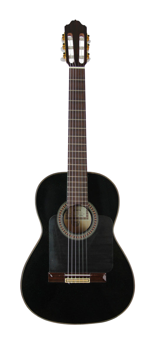 5F BLACKSTAR, Flamenca, table épicéa massif, fond & éclisses sycomore, manche acajou, touche palissandre, noir pailleté