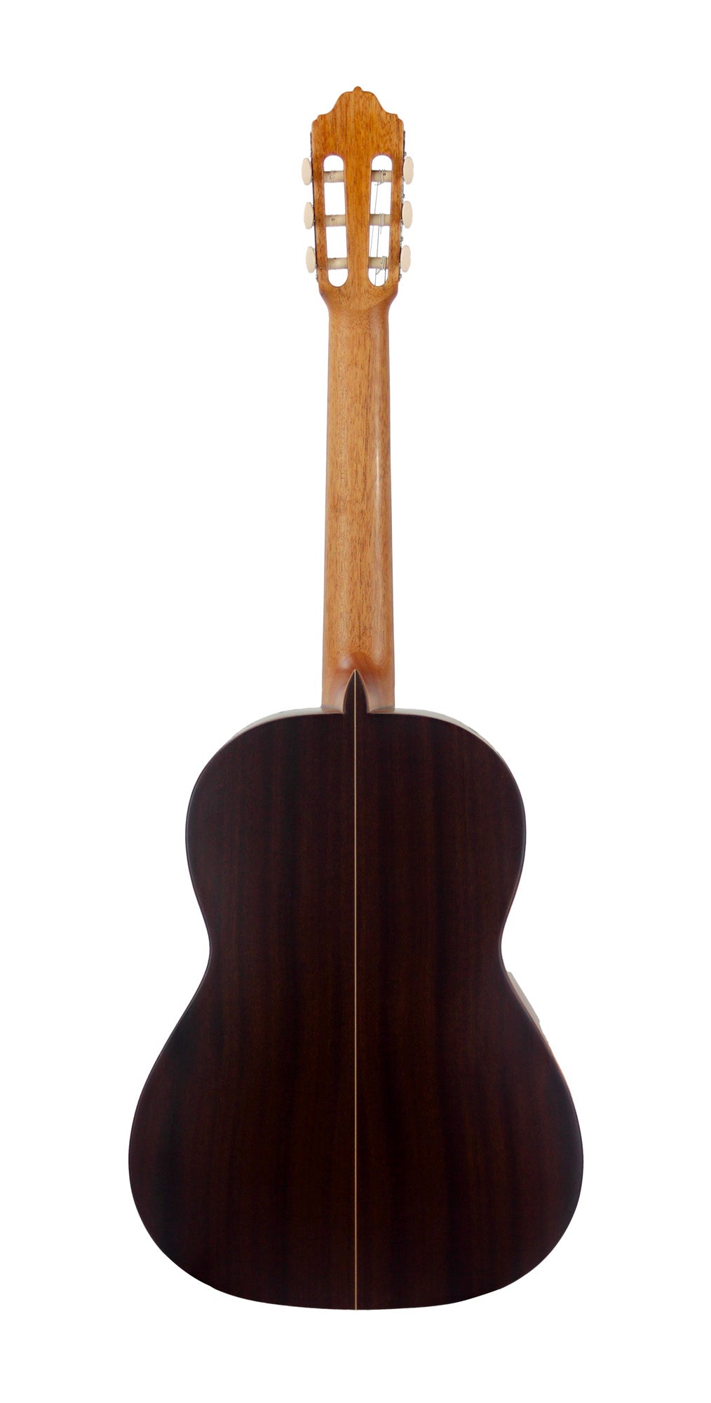 MOD.1, table cèdre massif, fond & éclisses acajou, touche palissandre, satiné, table brillante