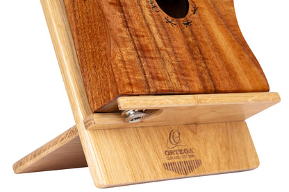 Support pour Kalimbas, chêne massif, emplacement pour prise Jack, naturel