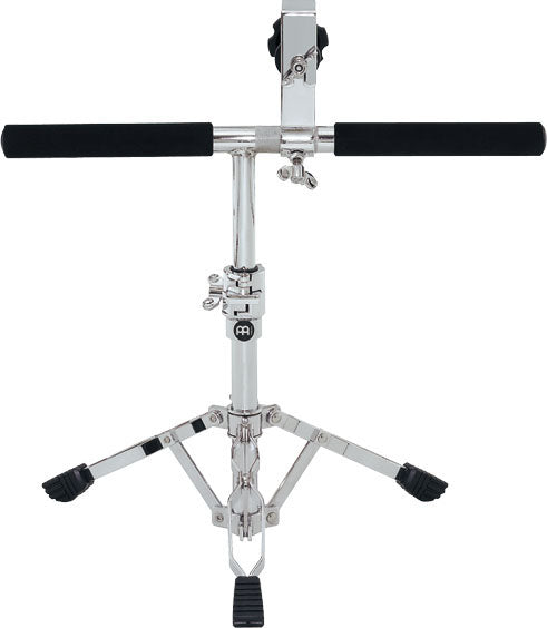 Support bongos pro, petit modèle pour position assise, barre de soutien, double embase, réglable, bague mémoire, chromé