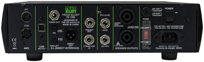 Tête amplifiée pour basse 1200W RMS, EQ 4 bandes, compresseur 2 bandes, 2 sorties jack, sortie DI, sortie casque, finition noir