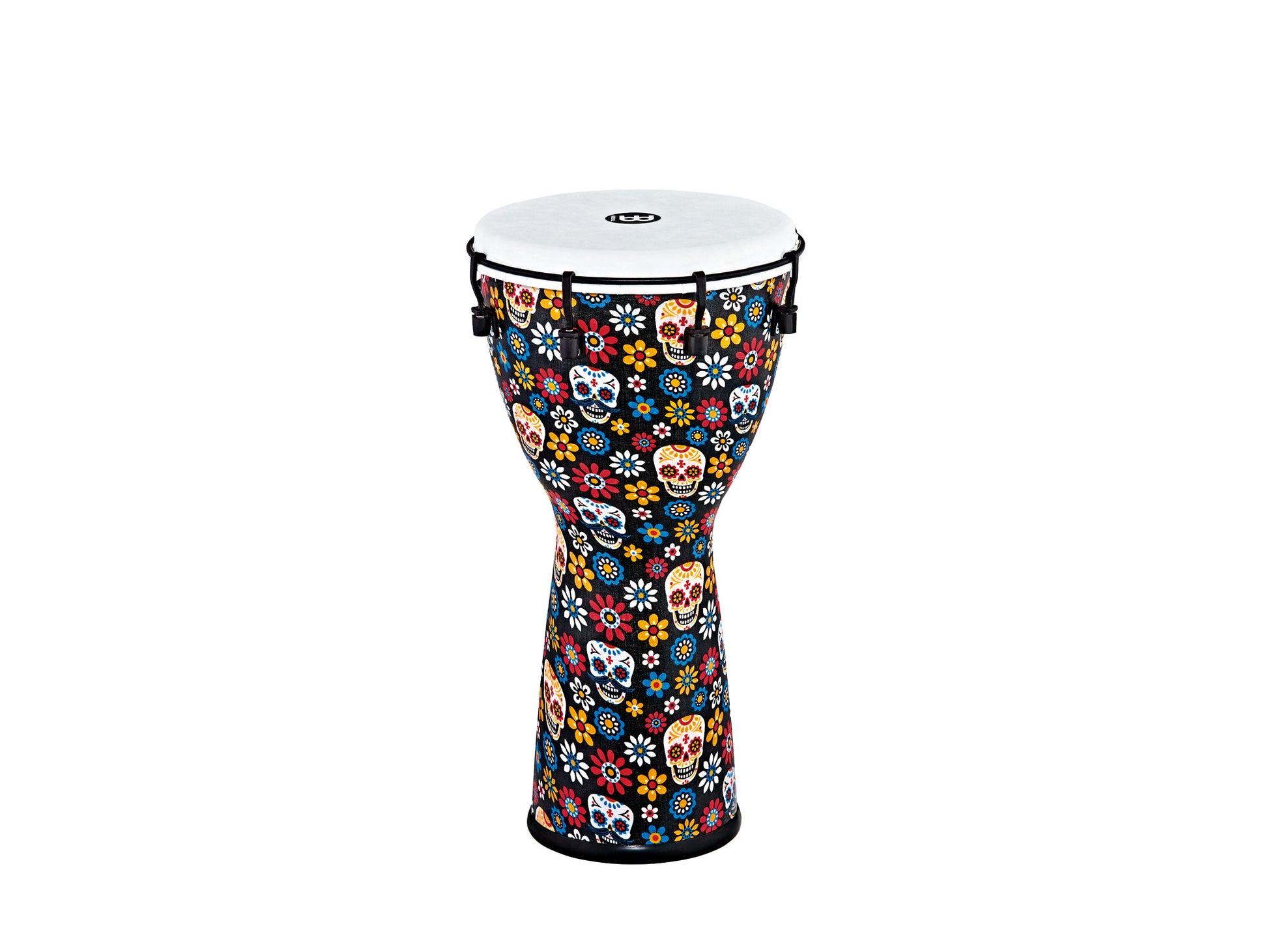 Djembé Meinl Alpine 10", hauteur 51cm, peau synthétique, poids léger, finition Day of the Dead