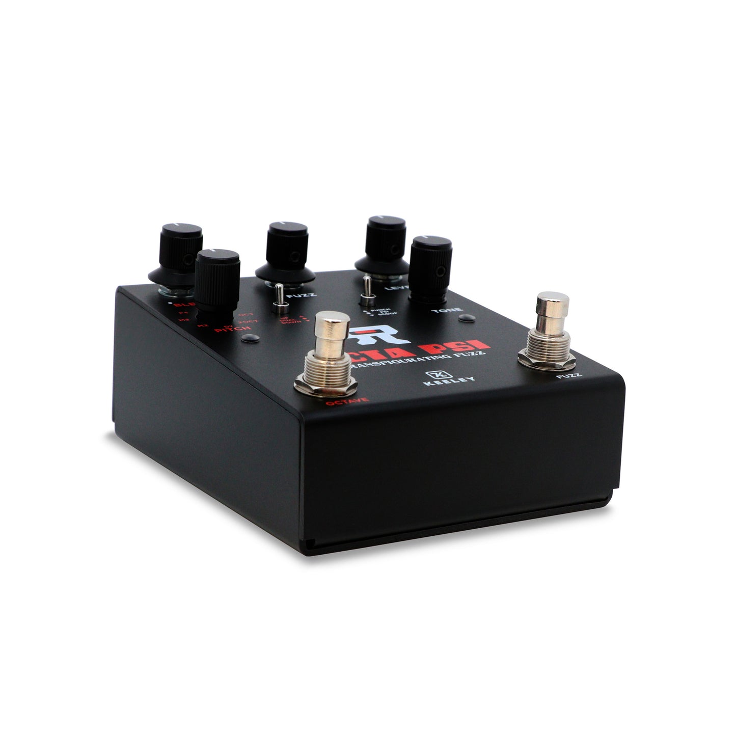 Pédale OCTA PSI, octaver et pitch-shifter combiné à un fuzz analogique, noir