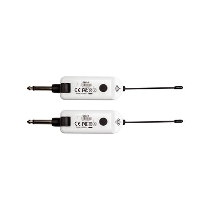 Système sans-fil GTRS GWU4 pour guitare, 4 canaux, émetteur et récepteur rechargeables, bande de fréquences UHF, blanc