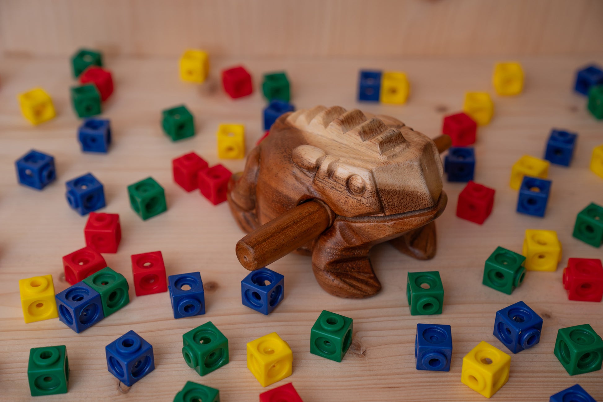 Güiro grenouille bois Large NINO avec mailloche bois