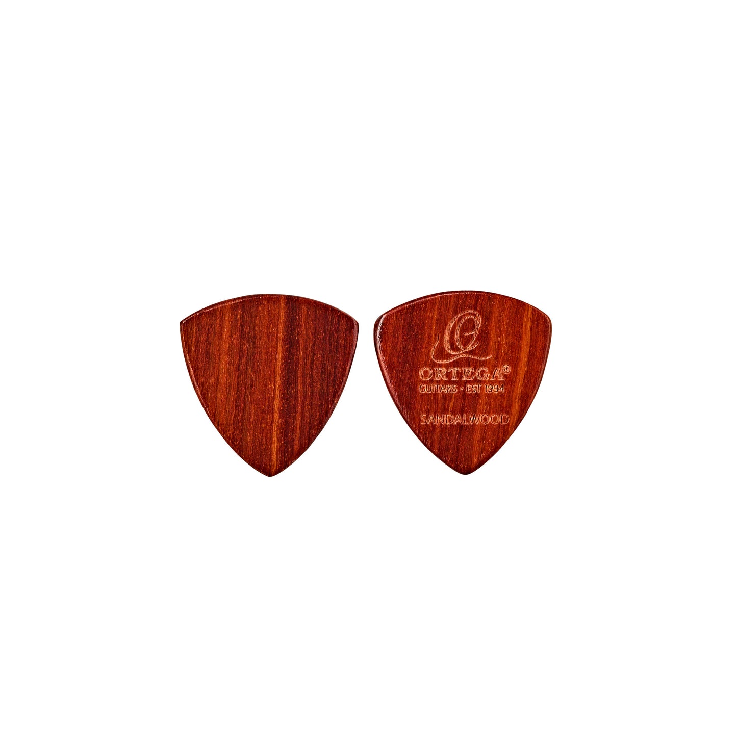 Set de 2 médiators en bois de sandalwood, triangle XL, épaisseur 2.0 mm