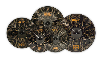 Pack de cymbales étendu Meinl Classics Custom Dark 14"16"18"20" alliage bronze B12 fini dark