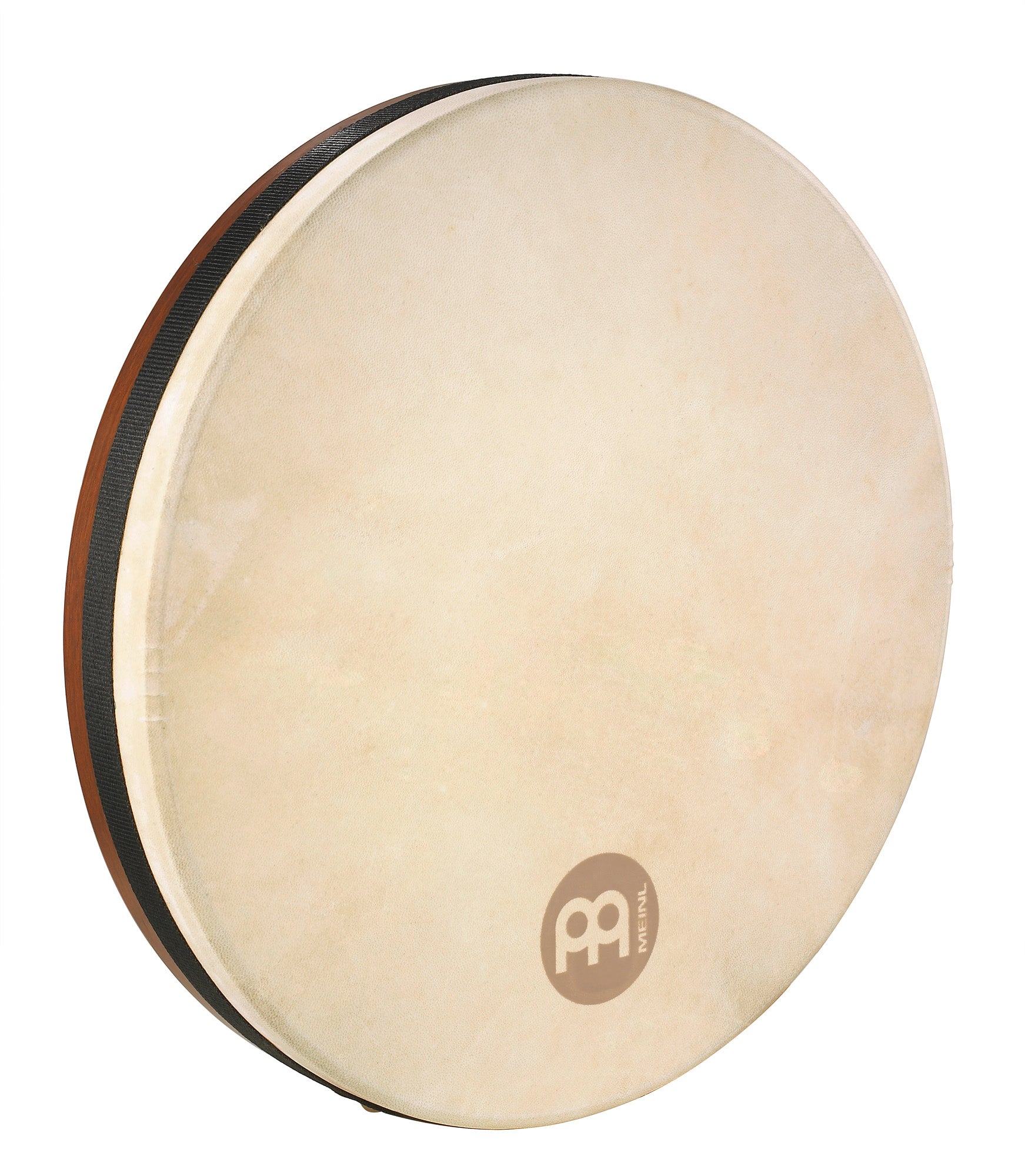Bendir 16" x 2.5", corps en hévéa, peau synthétique True Feel, timbre et système d'accordage internes, African Brown