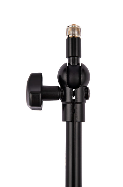 Support pour micro, attache sur pieds ronds ou carrés jusqu'à 3.5 cm d'épaisseur, noir