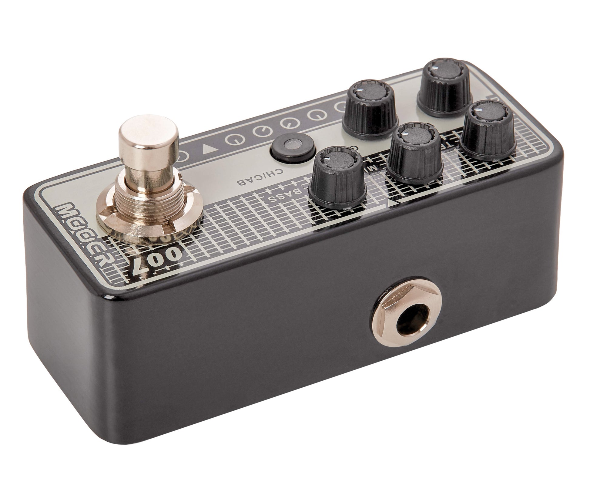 Pédale REGAL TONE, préampli numérique type American Vintage, deux canaux, EQ 3 bandes par canal, noir et gris
