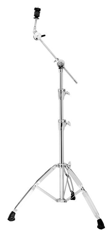 Support cymbale perche Falcon, serrage Quick-Lock, réglages complets avec marquage, double embase, chrome