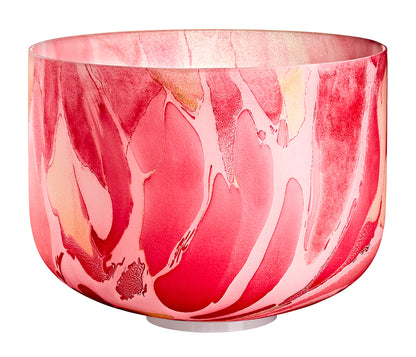 SINGING BOWL SONIC ENERGY CRISTAL 10" ROUGE, NOTE C4 CHAKRA RACINE