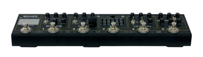 Pédalier BLACK TRUCK, 6 pédales d'effet (Compresseur, Overdrive, Distorsion, EQ, Modulation, Délai/Réverb), noir