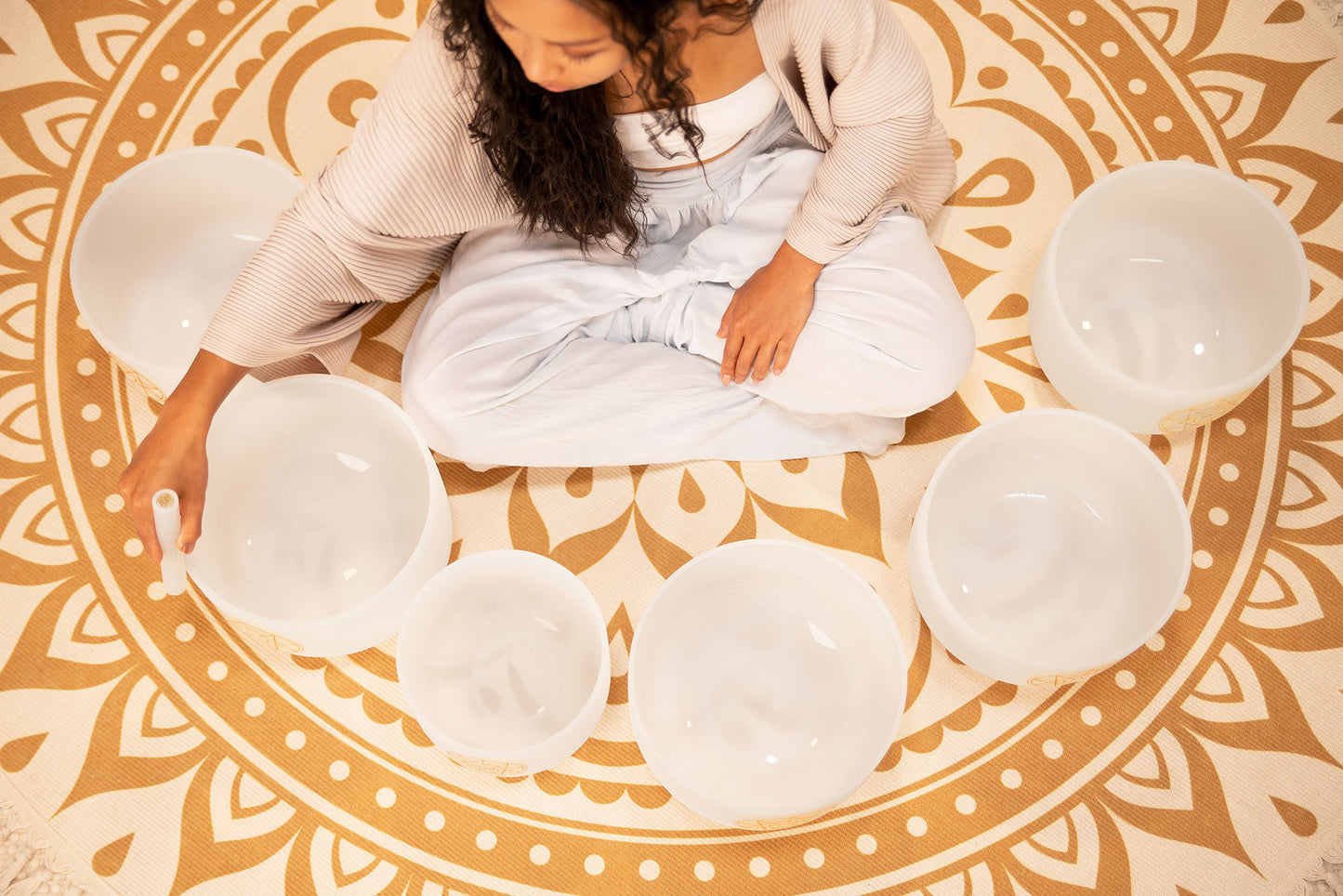 SET SINGING BOWL SONIC CRISTAL SOLFEGGIO