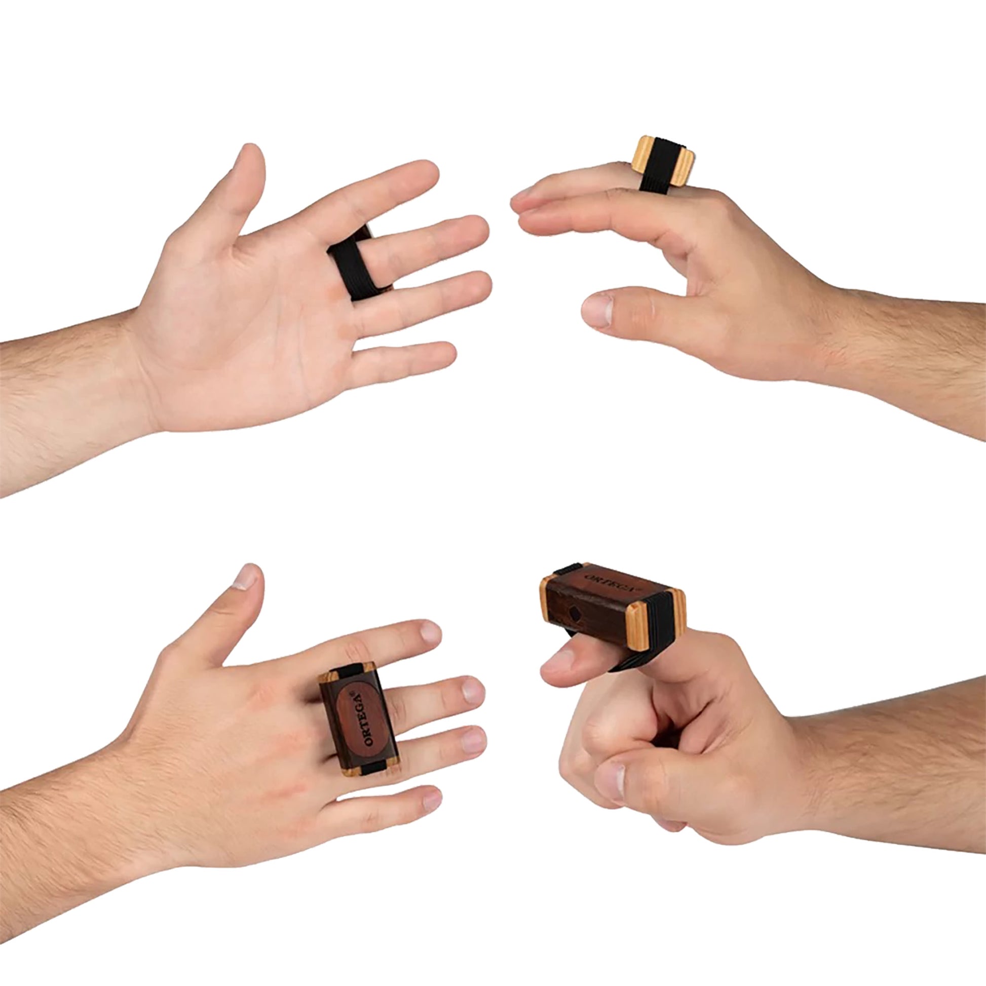 OFSW-L, shaker pour doigt bois Ortega, cassier, cèdre rouge et Tigerwood, taille large, bande élastique, finition naturelle