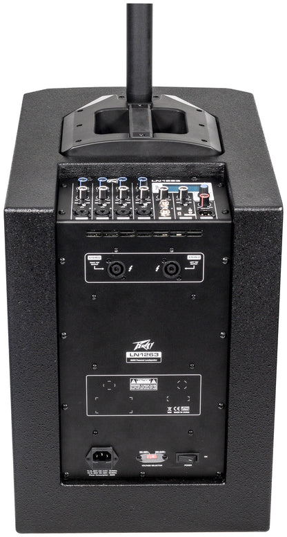 Système de sonorisation 1200W, table de mixage 6 canaux, Bluetooth, subwoofer 12", sac de transport inclus, noir