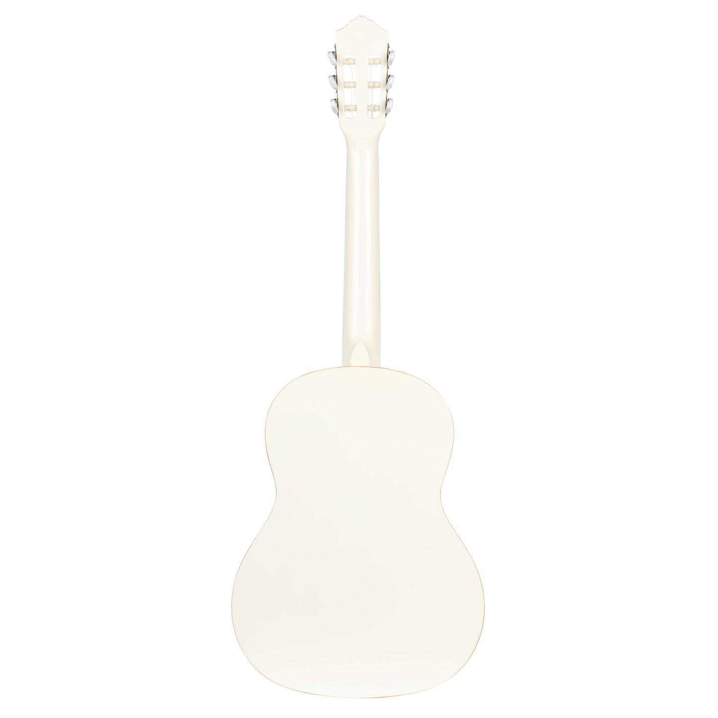 R121SNWH, modèle Slim Neck, table épicéa, fond & éclisses acajou, manche acajou (sillet 48 mm), housse, blanc brillant